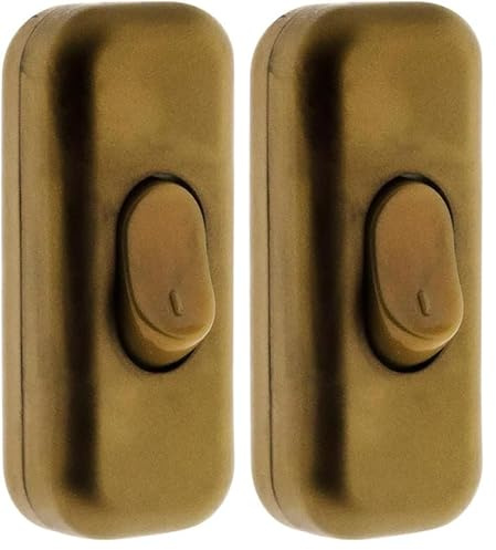Zenitech Interrupteur 2A unipolaire - Or (Lot de 2)