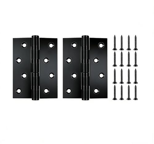 2 PcsCerniere per Legno Pesanti, Cerniere per Porte InterneCerniere a Molla per PorteCerniere Porte Acciaio Inox, Cerniere Pieghevoli a Sfera, Cerniera a Vite per Ante Cassetti Finestre (100x76x2mm)