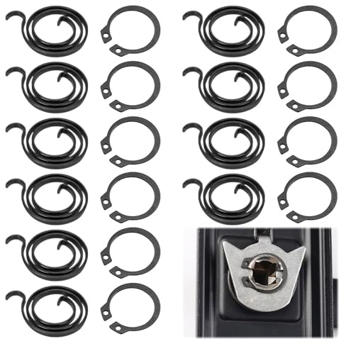 Door Handle Spring, 10 Pcs Replacement Door Handle Springs, Upvc Doors Handles Springs for Internal Doors Handles Used On Both Right Handed and Left (10 Spring 2mm Thick, 10 Circlip)