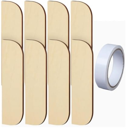 Ehwisbe Wooden Door Hole Cover Plate 8pcs 3.5 Inch Hinge Repair Filler Kit for Kitchen Cabinet Doors Wood Parts