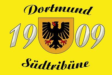 Dortmund Südtribüne Fahne Flagge Grösse 1,50 x 0,90m mit Ösen oder Hohlsaum - FRIP -Versand®