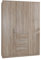 Wimex Kleiderschrank/ Drehtürenschrank Click, 3 Schubladen, (B/H/T) 90 x 199 x 58 cm, Eiche Sägerau/ Absetzung Weiß