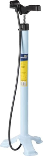 On Bike Pompa per gonfiaggio ruote bicilette, tubolare in metallo a tre piedi, gonfiaggio rapido ideale per valvole italiana francese americana (Azzurro)