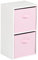 Hartleys 2 Tier White Cube Unit - Pink Storage Boxes