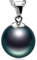 Vifaleno Südsee Muschel Halskette, natürlich, schwarz, 10x17x10 mm, Edelstahl Kette 1 mm, ca. 45 cm lang