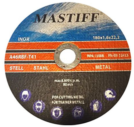 10x Metalltrennscheiben Flexscheiben Stahl Edelstahl 180x1,6(10-TAR-MAS-180/1,6)