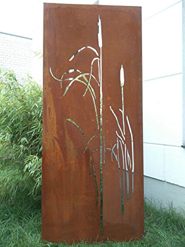 Zen Air Garten Brise-vue clôture de jardin décorative en métal Rouille edelRost Brise-vue mural 031477–3 150 * 75 * 2 cm