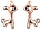 Unendlich U Mini Reh Hirsch Ohrstecker 925 Sterling Silber Mädchen Ohrringe Ohrschmuck, Rosegold