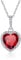 ChicSilver 925 Sterling Silver Shape of My Heart Birthstone Pendant Necklace For July Women Simulated Ruby Birthday Jewelry