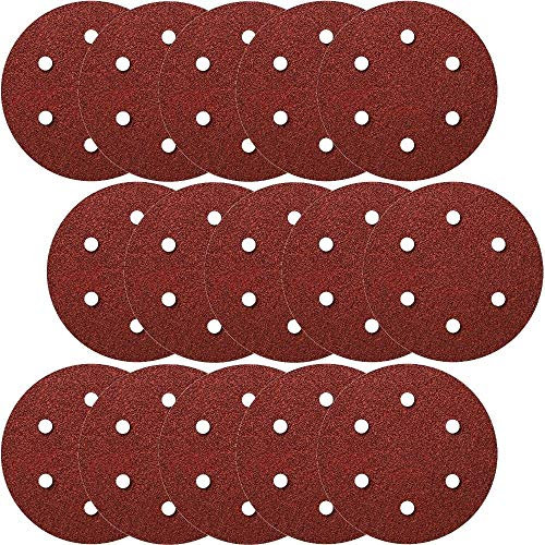 10x Klettscheiben Ø 150mm 6 Loch Körnung 400 Klett Schleifpapier Exzenterschleifer Schleifscheiben Klettschleifscheiben Klettbefestigung z.B. für Hilti WFE DeWALT Makita