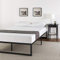 Zinus Abel King size Bed frame - Bed 150x200 cm - 36 cm Height with Underbed storage - Metal Platform Bed frame - Black