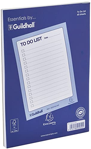 Exacompta Guildhall Essentials To Do List Pad A5 60 Sheets Blue/White