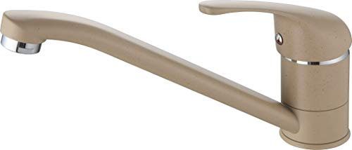 Robinets de cuisine ronds en laiton de qualité avec tuyaux et raccords standard Beige