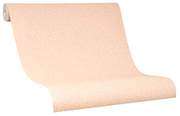 marburg Tapete Apricot Struktur Uni für Schlafzimmer Wohnzimmer oder Küche Made in Germany 10,05m x 0,53m 30420