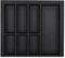 Orga-Box VII Design Besteckeinsatz schwarz 526 x 474 mm Besteckkasten für Schüller KH Schröder Küchen uvm. mit 60er Korpus