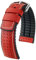 HIRSCH Uhren-Band Tiger L - modisches Premium-Lederband für Deine Armbanduhr - Rot - 22 mm