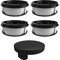 4X Ersatzfadenspule Doppelfadenspule Fadenspule Spule mit Spulendeckel Haube kompatibel mit Rasentrimmermodellen von Gardenline GLR GLT Einhell RTV King Craft KCR Top Craft TCR