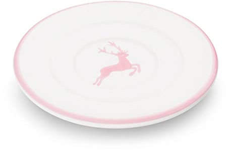 Untertasse Espresso rosa Hirsch Gmundner Keramik Ø11 cm Handmade in Austria