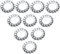 AERZETIX - C48816 - Lot de 10 Rondelles éventail à dentures extérieures - M10 - en acier inoxidable A2 - DIN 6798