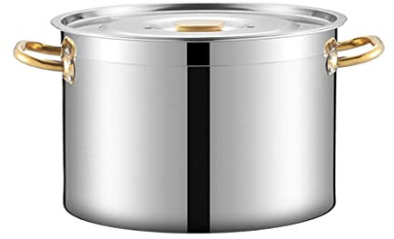 HOTLIGHT Kochtöpfe Suppentöpfe, Edelstahl Suppentopf, Gemüsetopf, Topf Home Brew Pot Kochtopf, 3-lagiger Komposit-Topfboden, Geeignet für alle Herde (Size : 40cm*26cm(30L))