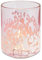 G. Wurm GmbH: Teelichthalter Pink Leo Windlicht Glas Pink mit weissem Leo Muster Tischdeko 10 cm