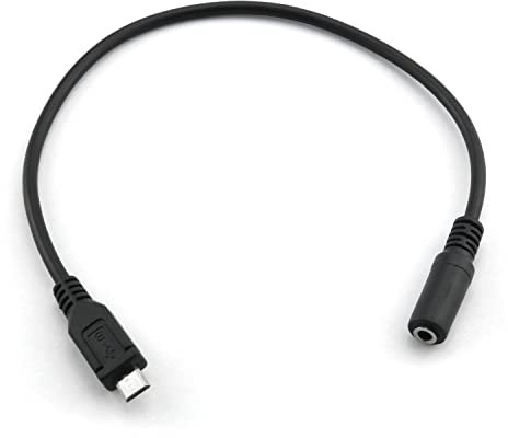 DGHAOP Cavo audio AUX da micro USB maschio a femmina da 3,5 mm per adattatore cuffie microfono attivo