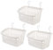 3 PCS Panier en Plastique Suspendu avec Crochets Bathroom Organisateur de Rangement pour Salle de Bain