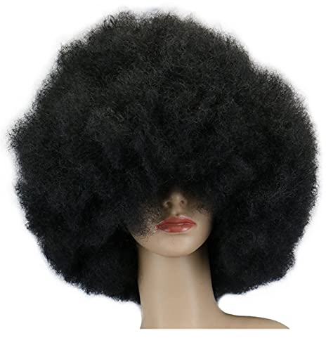 Perücke Damen Natur Culry Culry Cosplay Party Perücke Rot Grün Pupple Rosa Blau Weiß Gelb Dance Afro Wigs Synthetic Brasilianische Haar Perücken (Color : Style