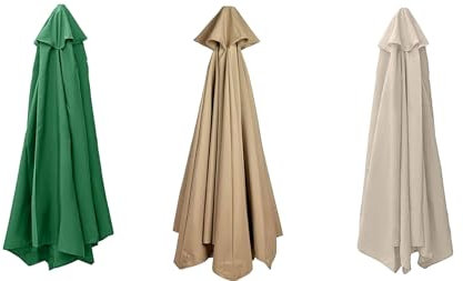 DSXH Replacement Parasol Canopy, Replacement Parasol Fabric Cover For Garden Umbrella,3 Colors To Choose From (Green, 3M/8ribs)