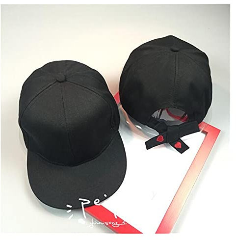 Artemisia Kompatibel mit weiblicher Schleife, lässige Baseballkappe, Deus-Kappe, rosa dunkel verschneite Dame Ovo Drake Hat Snapback Damenliebe Hip Hop Hut (Farbe: Svart)