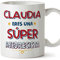 MUGFFINS Tazas Personalizadas para AJEDRECISTA mujer - En Español - Eres Súper - 11 oz / 330 ml - Regalo Personalizable original y divertido