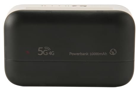 Hotspot Mobile 4G LTE, Power Bank di Ricarica Portatile da 10000 mAh, Mini Router Mobile con Power Bank da Viaggio, Supporto Hotspot WiFi, Power Bank Mobile e WiFi Tascabile