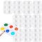 10pcs Paint Mixing Palette Tray,Paint Tray Palettes,Plastic Rectangular Palette with 6 Wells,Mini Watercolor Palette Paint Tray Plastic Paint Pallets for Kids Adults DIY Craft Art Painting(8.5x12cm)