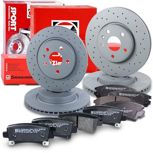 ZIMMERMANN Bremsenset inkl Gelochte Bremsscheiben Vorne Belüftet Ø 321 mm + | Kompatibel mit: OPEL INSIGNIA A, INSIGNIA A Sports Tourer, INSIGNIA A Stufenheck, SAAB 9-5