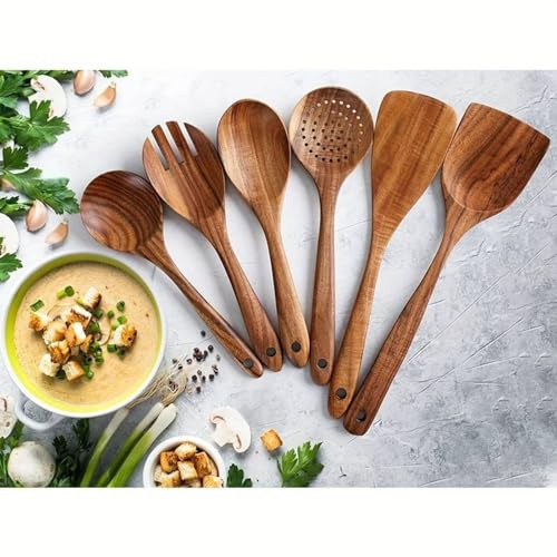 Faizee Möbel 6.TLG Holzküchenhelfer Set