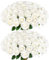 Künstliche Rosen, Samt, Seide, weiße Rosen für Hochzeit, Tafelaufsätze, Brautstrauß, Muttertag, Valentinstag, Heimdekoration (60, weiß), 60 Stück
