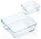 2pcs Small Baking Dishes, Square Glass Baking Dish for Oven, Approximately 5x5 Baking Dishes, Mini Individual Casserole Dishes, Oven Safe Glass Bakeware Cake Pan