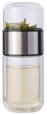 Infusifie 3-in-1 Smart Tea Infuser Bottle - Glass Double-Layer Insulation Steeper Cup for Loose Tea