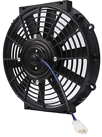 Yctze Ventola di Raffreddamento a Radiatore Elettrico 10 Pollici Slim Radiatore 80W 2100RPM 24V Universale per Auto con Motore Reversibile e un Facile Montaggio