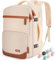 Velaybor 40L Travel Backpack with USB Charging Port, Water-Resistant Carry On Backpack for Men Women, Business Laptop Pack for Men & Women, Trips & Commutes, Fits 15.6/17.3 Inch Laptop (Beige)