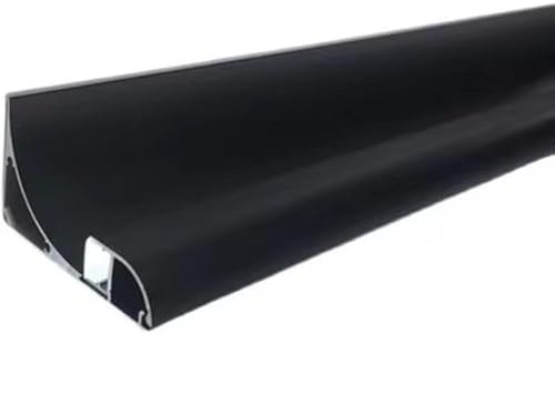 HGOuhK Canaux LED en Aluminium Plinthe en Aluminium for conduits de Bandes LED, plinthes suspendues à éclairage indirect, sans Bandes LED pour Bandes LED(Black,12 m/39.3 ft)