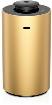 Airversa Waterless Essential Oil Diffuser for Home Aromatherapy Scent Diffusers with 3 Countdown Timer Settings or Timer-Off, 3 Mist Levels for Car Room Studio Office, ANX Premium Metal Gold