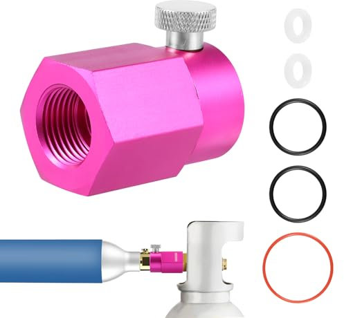 Sutowe Geteilter CO2 Quick Adapter, Schnelladapter für CO2 Soda kompatibel mit Duo/Terra/Art/E-Terra/Crystal 3.0/Gaia Sprudelwasserbereiter,Sodastream Adapter 425g Zylinder 60L Trapezgewinde TR21-4