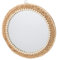 GLEAVI Espejo de Pared Redondo con Cuerda de Hierba Espejo Decorativo Colgante para Sala de Dormitorio y Baño Diseño Artesanal y Chic