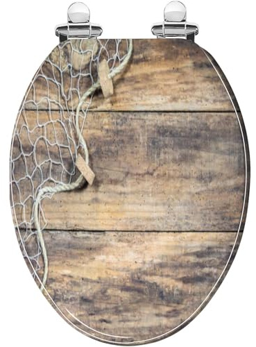 Zeihyeurus WC-Deckel aus kunstharz,WC-Sitz aus kunstharz mit Schnellverschluss,WC-Sitz aus kunstharz mit Deckel,Einfach zu Montieren und zu Reinigen,Mit 3D-Effekten,FüR Die Meisten Toiletten