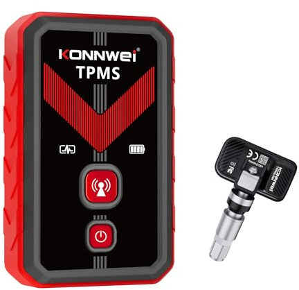 KONNWEI TK100 TPMS Reifendruckkontrollsystem für Wohnmobil, Camper, Wohnwagen, LKW, Van & SUV, mit 4 IPX7 Funksensoren, Echtzeit Reifendrucküberwachung 0-5 Bar/87 PSI, Druck- und Temperaturwarnung