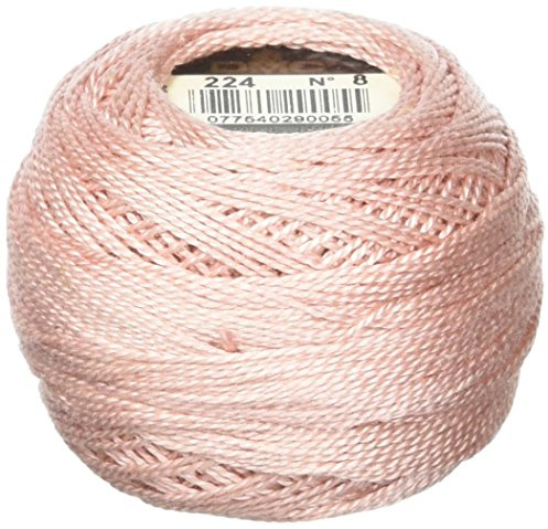 DMC 116 8-224 Pearl Cotton Thread Balls, Very Light Shell Pink, Size 8