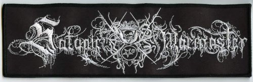 Satanic Warmaster - Logo Aufnäher/Patch, 17 cm x 5 cm, Schwarz, Black Metal Patch für Musik-Fanbekleidung