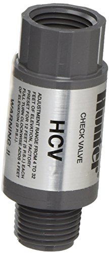 Hunter Arroseur Hc50 F50 m Hcv 1/5,1 cm femelle d'arrivée d'eau en 1/5,1 cm prise mâle Clapet anti-retour