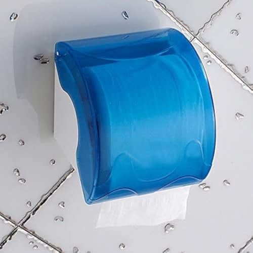CTU BroHall Wall Mounted Waterproof Plastic Toilet Paper Holder - Blue - Modern Style - 1 Roll - 10kg Max Load